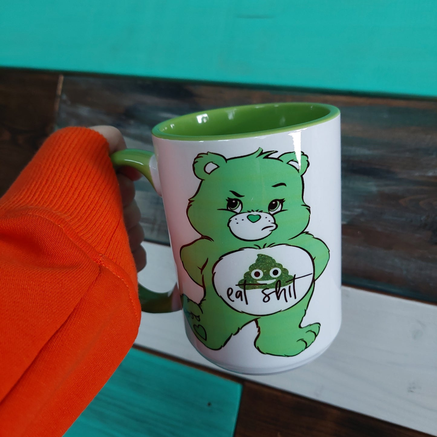 Green Eat Shit Swear Bear