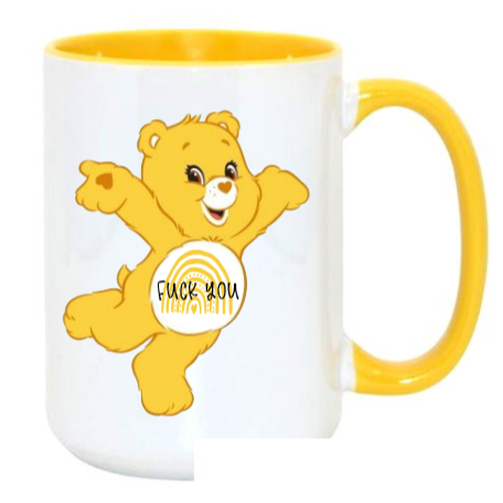 Yellow Fuck You Swear Bear
